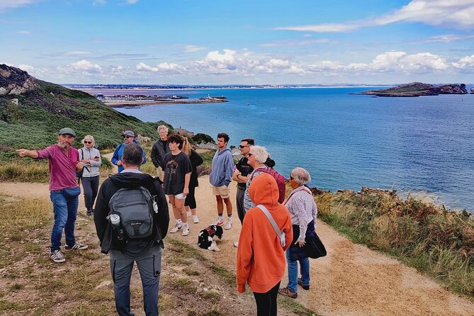 Dublin Coastal Hike, Pints & Puppies Adventure - The summit view and the reward at The Bloody Stream