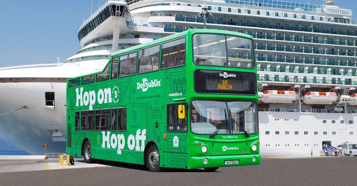 Dublin: Cruise Excursion Hop-On Hop-Off Tour & Rail Ticket - From Dun Laoghaire harbor to central Dublin