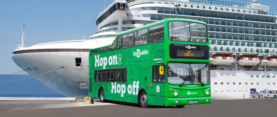 Dublin: Cruise Excursion Hop-On Hop-Off Tour & Rail Ticket - Getting your Dublin bearings from the upper deck