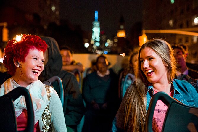 Dublin Live Guided Panoramic Open-Top Night Bus Tour - Temple Bar after sunset