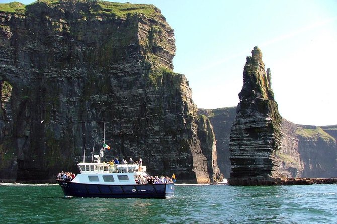 From Dublin: Cliffs of Moher, Bird of Prey & Aillwee Cave - The coastal boat and its rough Atlantic mood