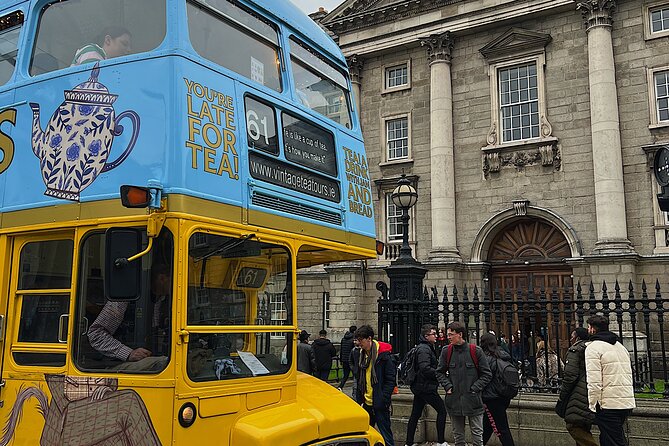 Irish Afternoon Tea on 1960s Vintage Bus in Dublin - Phoenix Park from a moving double-decker