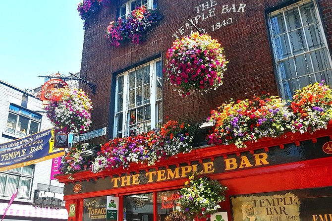 Private Ultimate Day in Dublin (Walking Tour) - Temple Bar beyond the pub signs